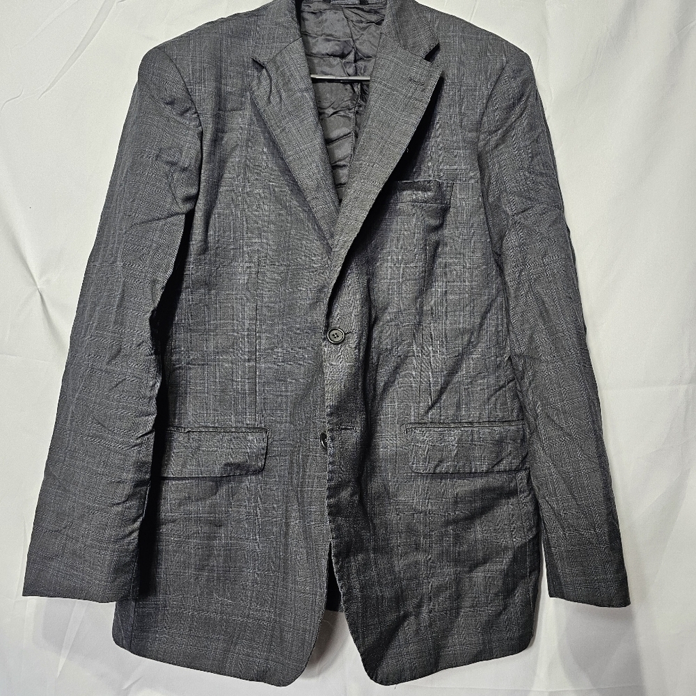 Gulfshore Clothier TG size 42 Drop 6R Gray and blue stripped Blazer